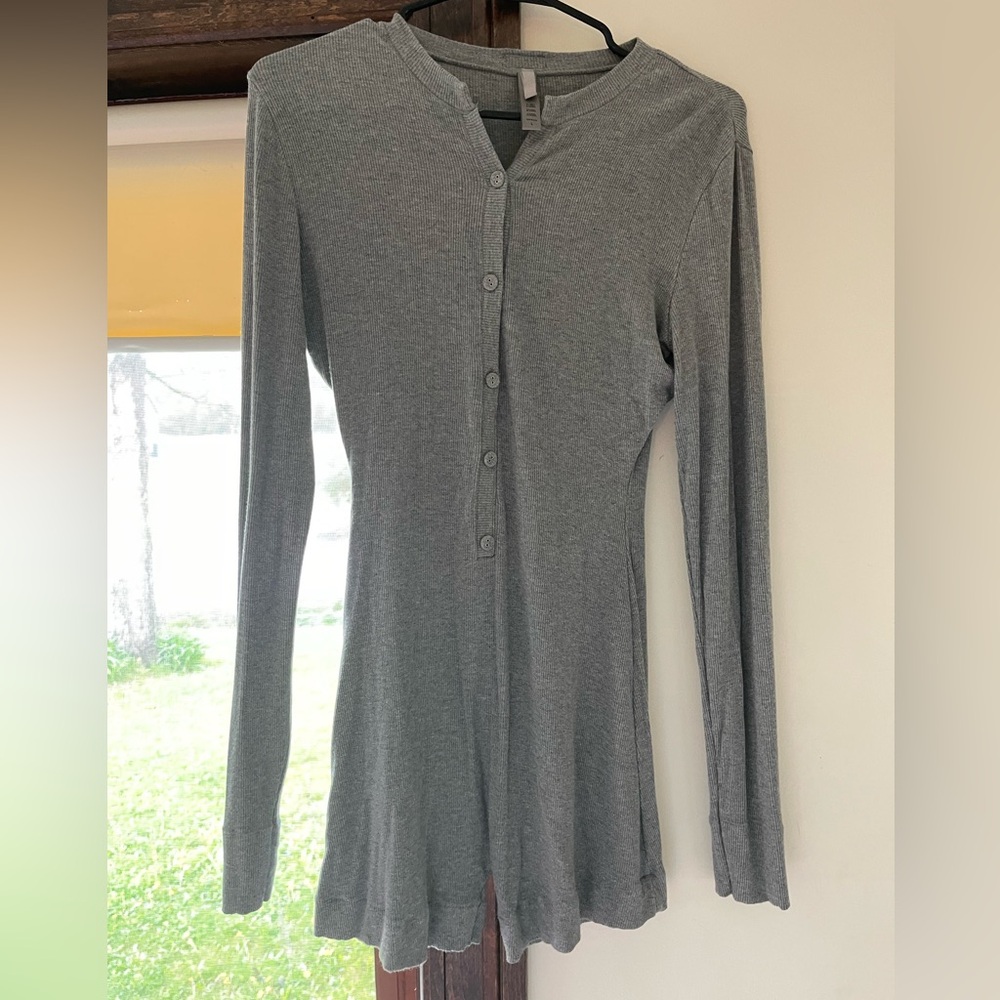 Skims Henley ribbed romper